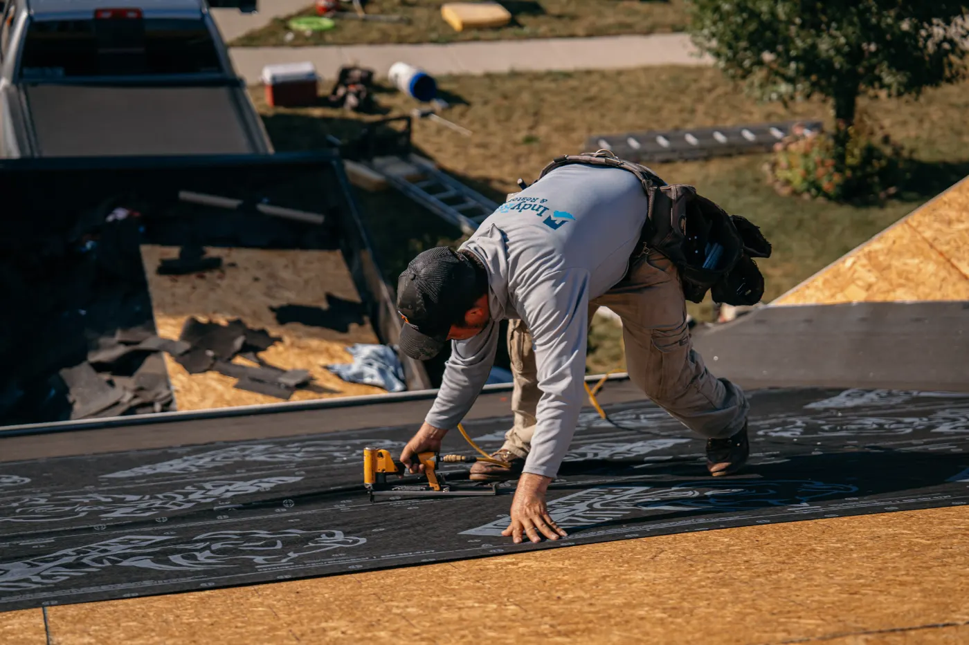 Commercial roof inspection documented in Monon