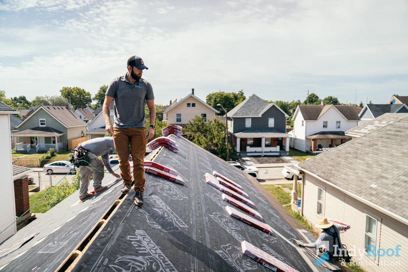 Flashing and seam work in Monon